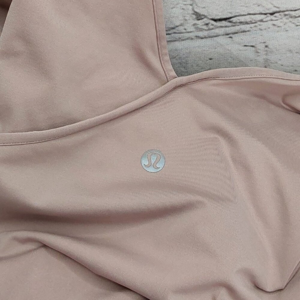 'LULULEMON' WRAP TIES 'TWIST ME UP' CROP TANK FOUR-WAY STRETCH IN DÙSTY ROSÀY - Picture 8 of 15